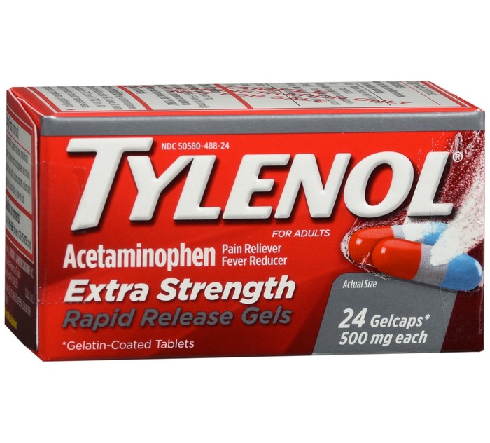  Tylenol Extra Strength Acetaminophen Rapid Release